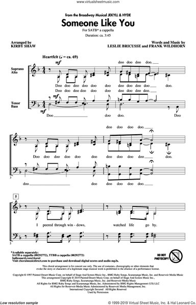 Someone Like You (from Jekyll and Hyde) (arr. Kirby Shaw)