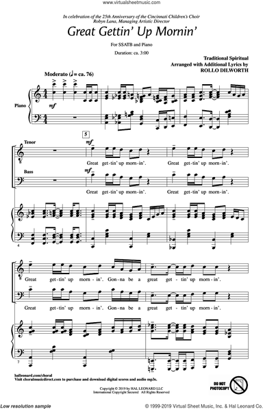 Great Gettin' Up Mornin' (arr. Rollo Dilworth)