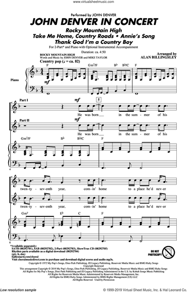 John Denver In Concert (arr. Alan Billingsley)