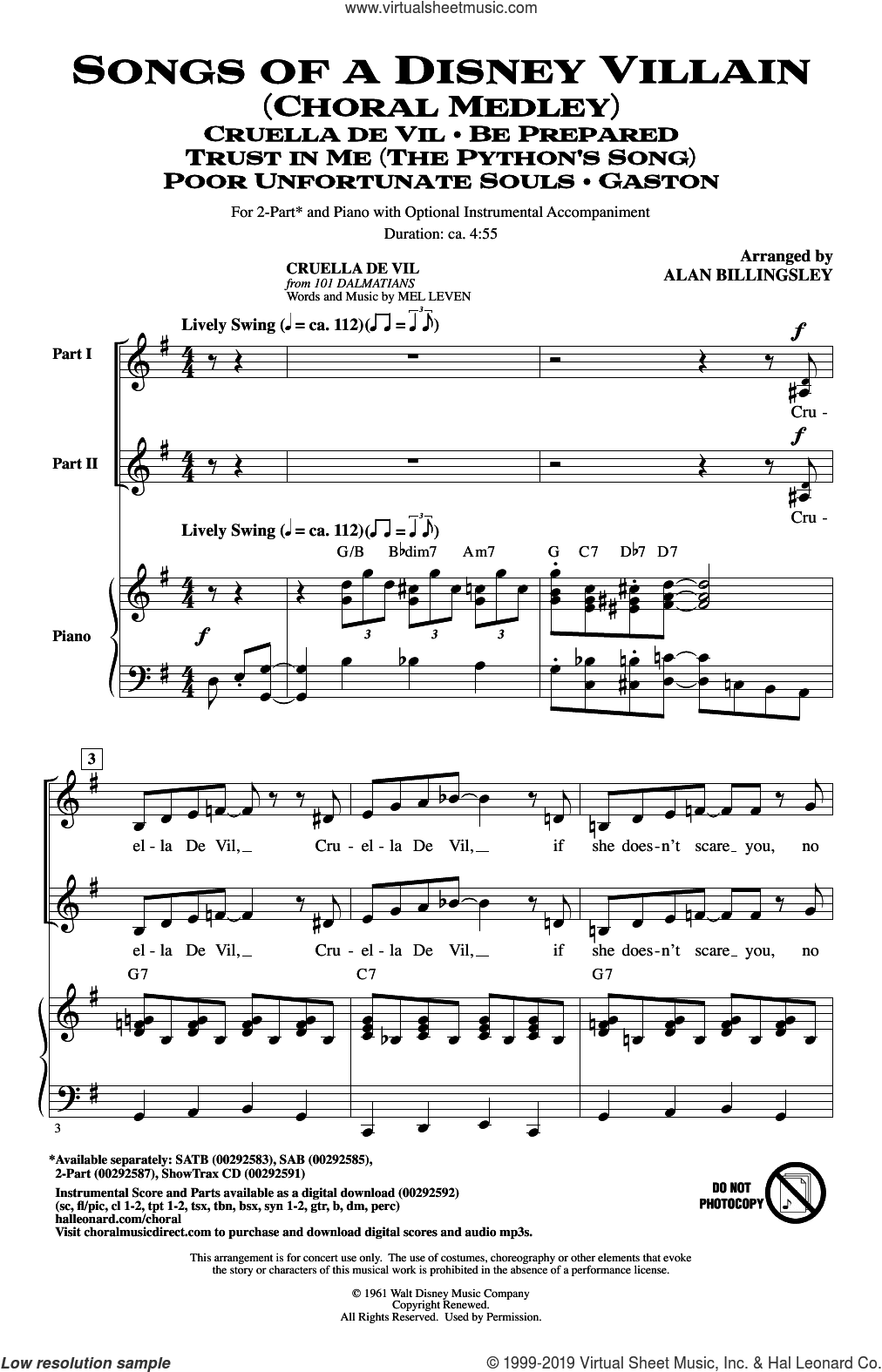 Songs Of A Disney Villain (Choral Medley)