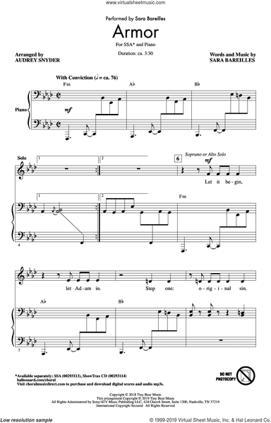 Armor (arr. Audrey Snyder)