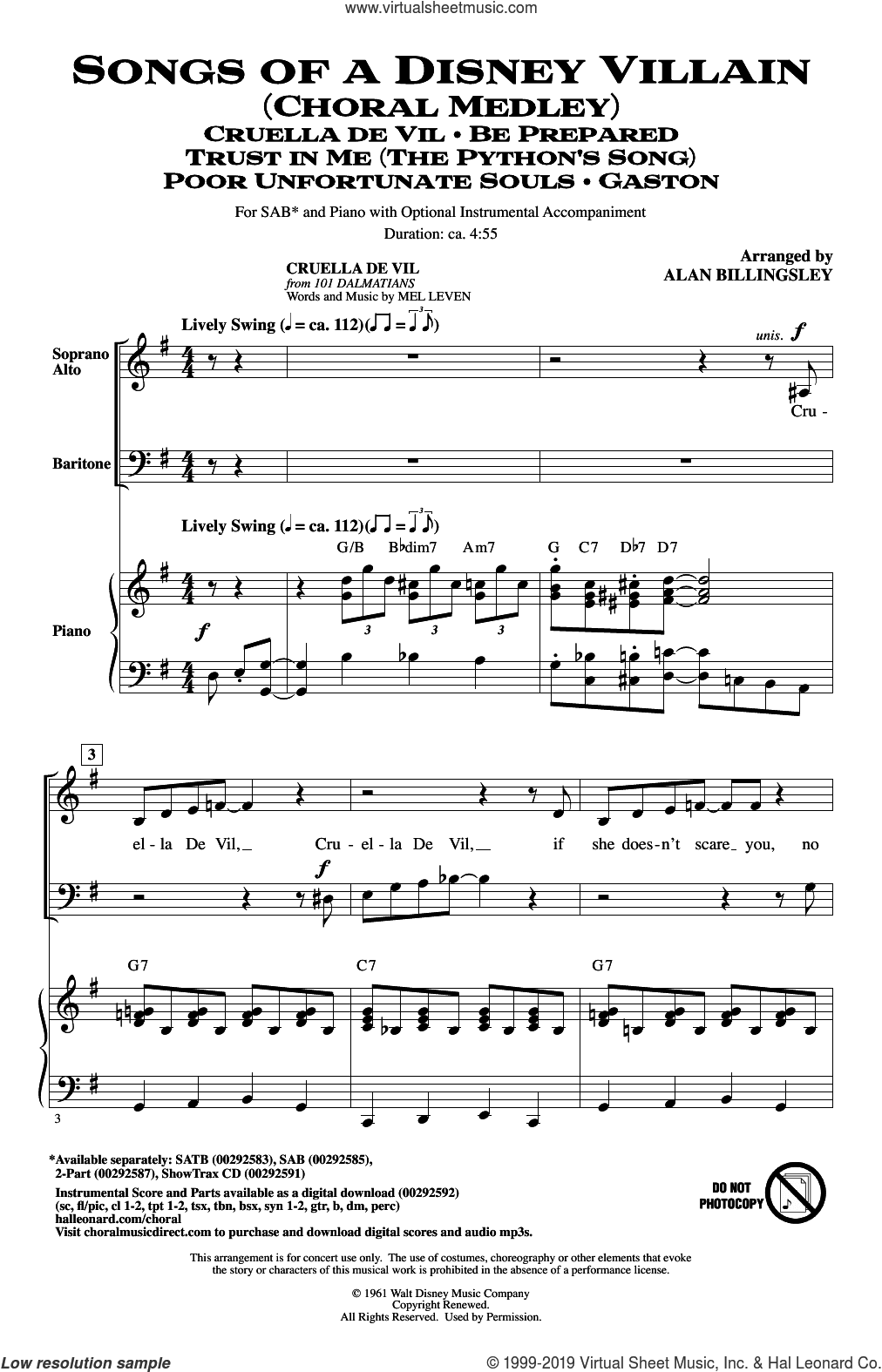 Songs Of A Disney Villain (Choral Medley)