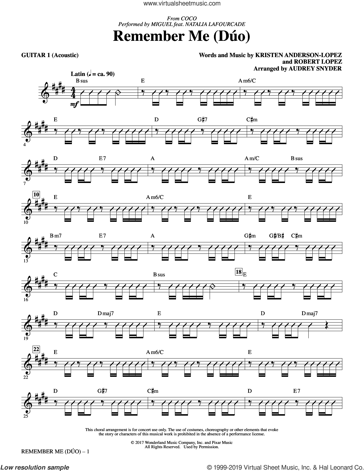 Remember Me (Duo) (from Coco) (arr. Audrey Snyder)