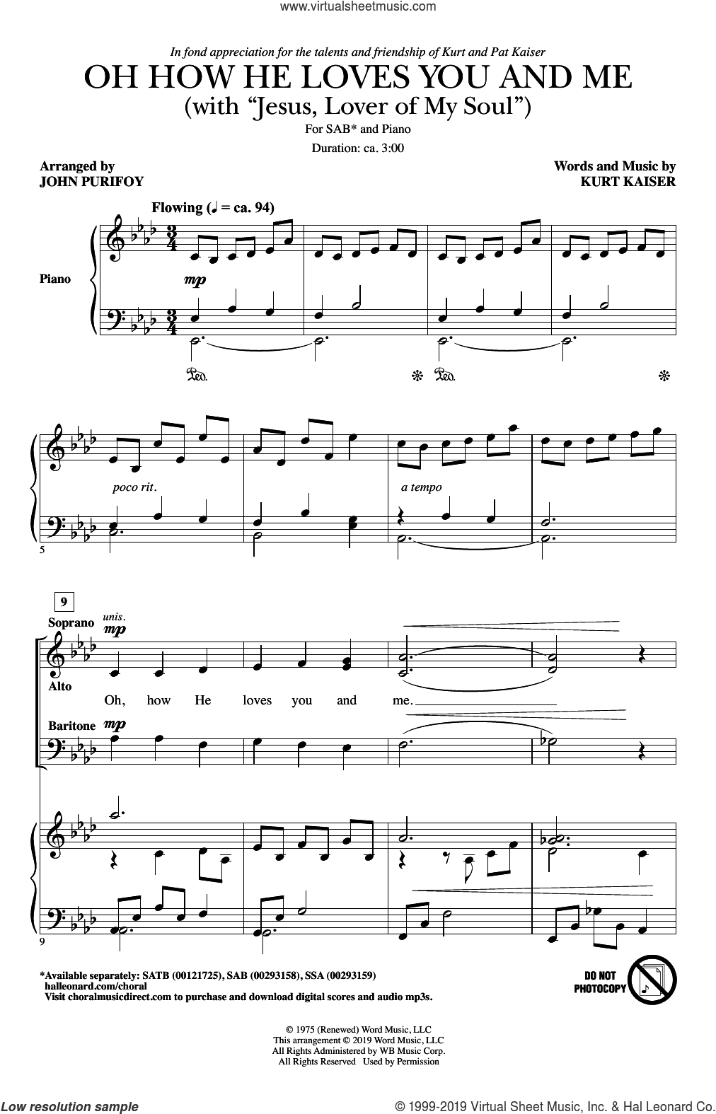 Oh How He Loves You And Me (with "Jesus, Lover Of My Soul")