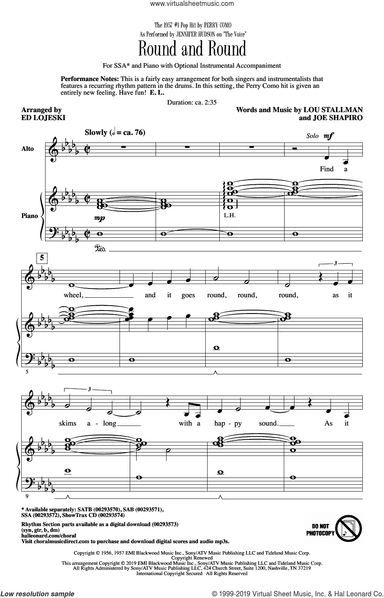 Round And Round (from The Voice) (arr. Ed Lojeski)