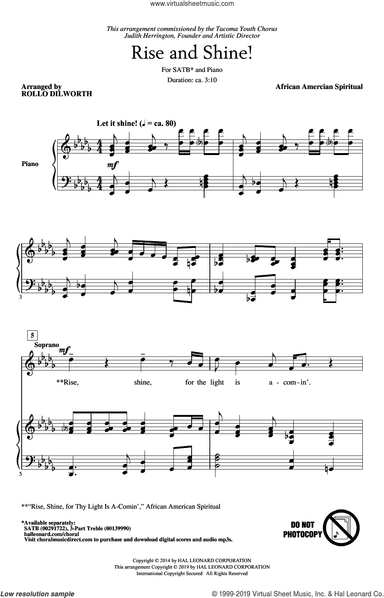 'Rise And Shine! (arr. Rollo Dilworth)