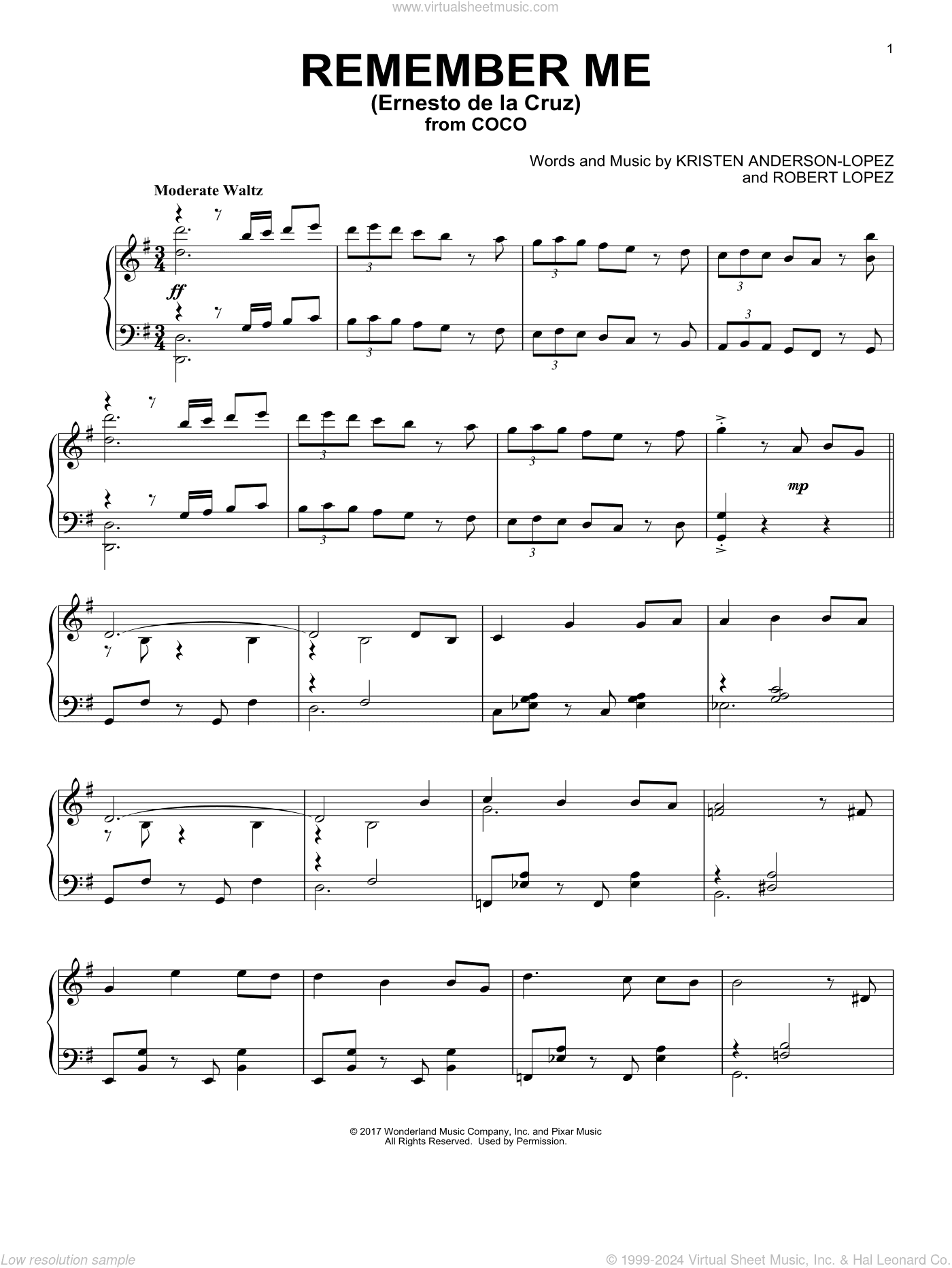 Remember Me (Ernesto de la Cruz) (from Coco)