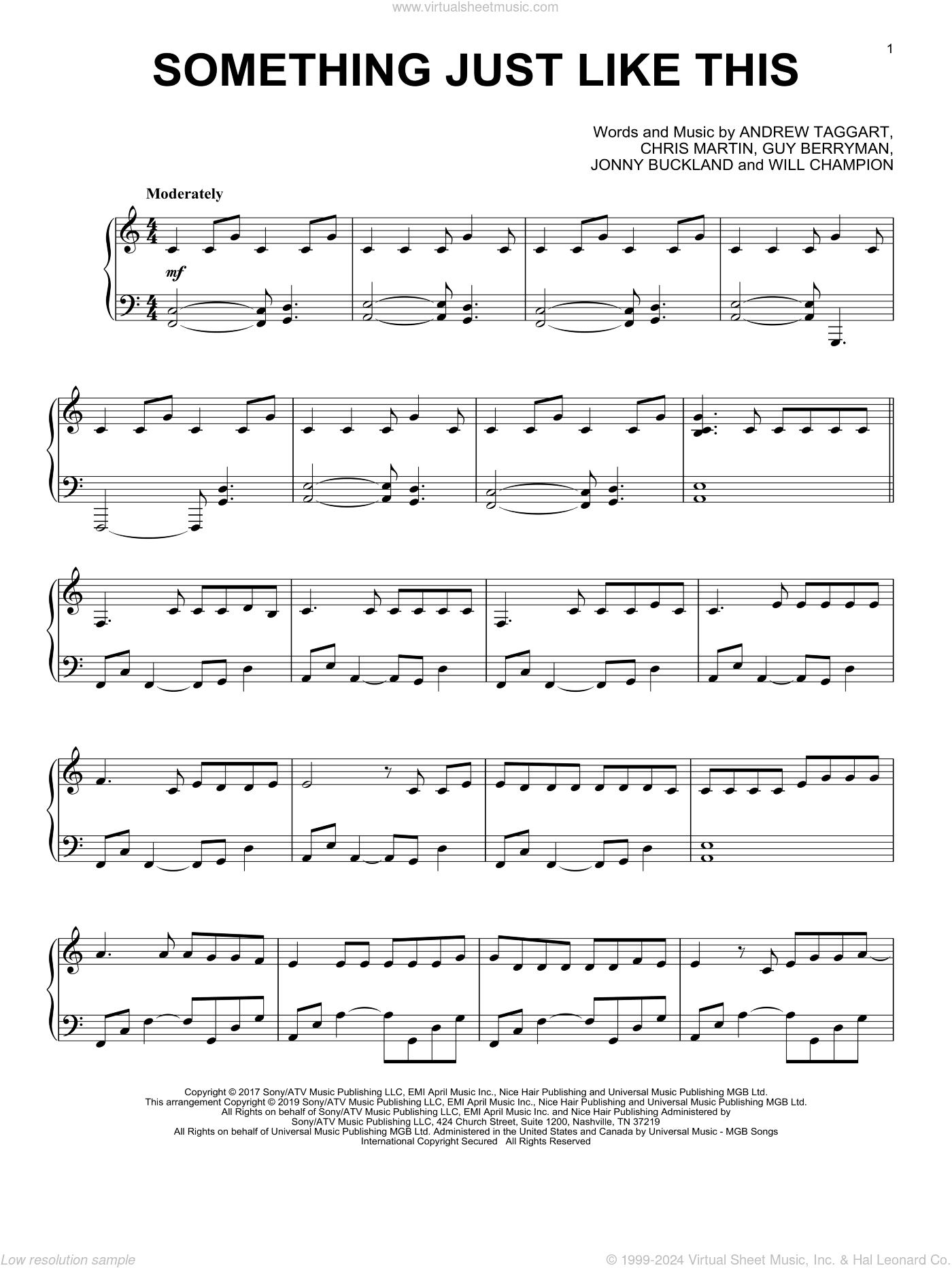 Something Just Like This, (intermediate)