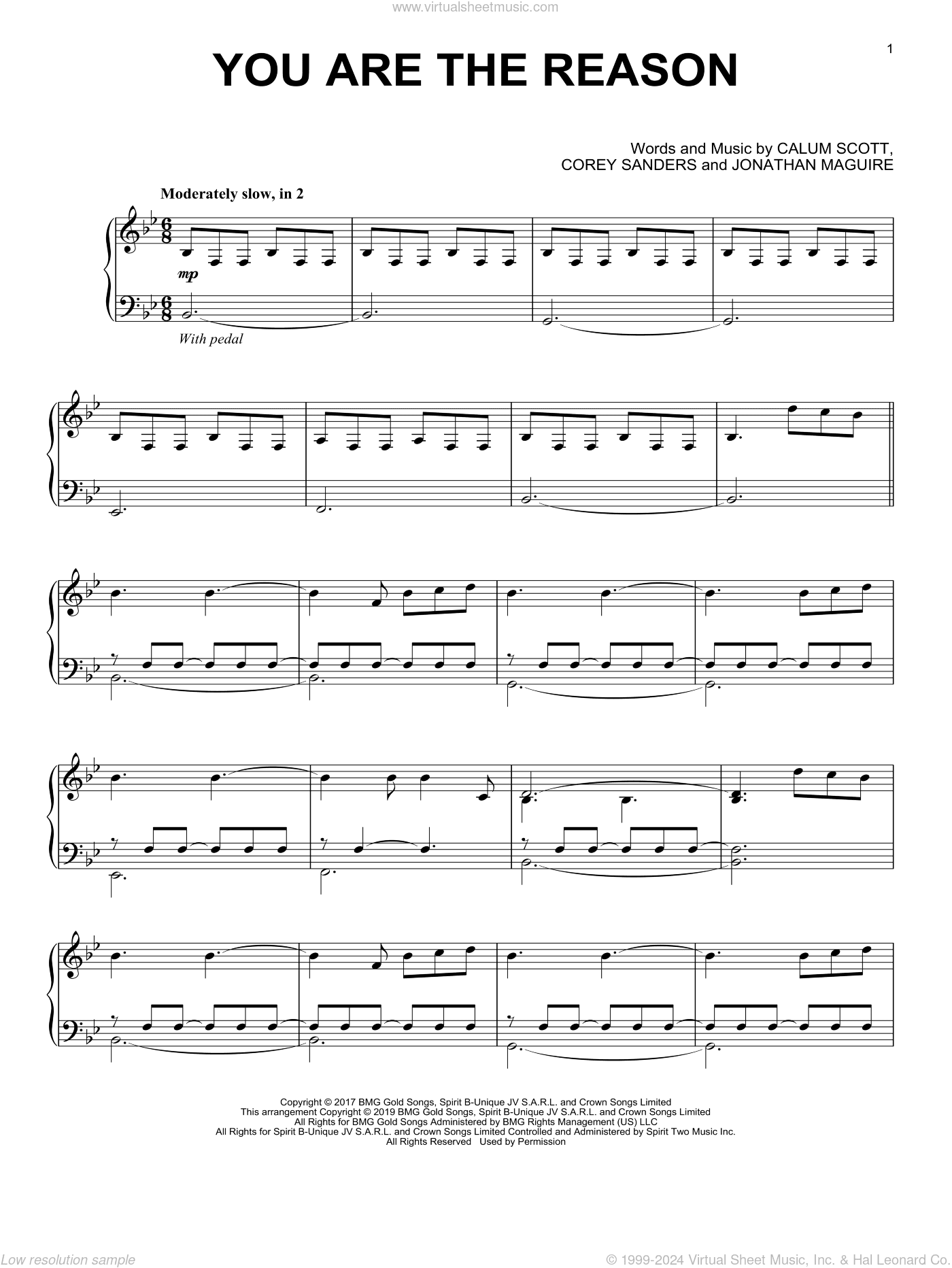 You Are The Reason, (intermediate)