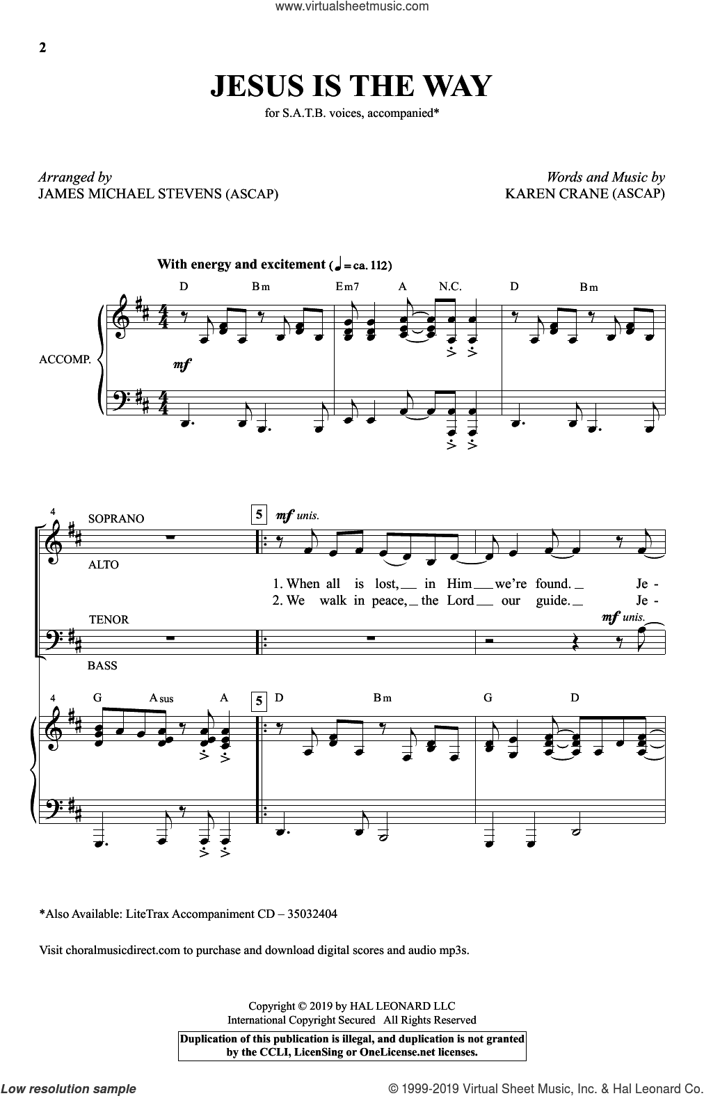 Jesus Is The Way (arr. James Michael Stevens)