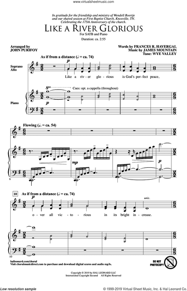 Like A River Glorious (arr. John Purifoy)