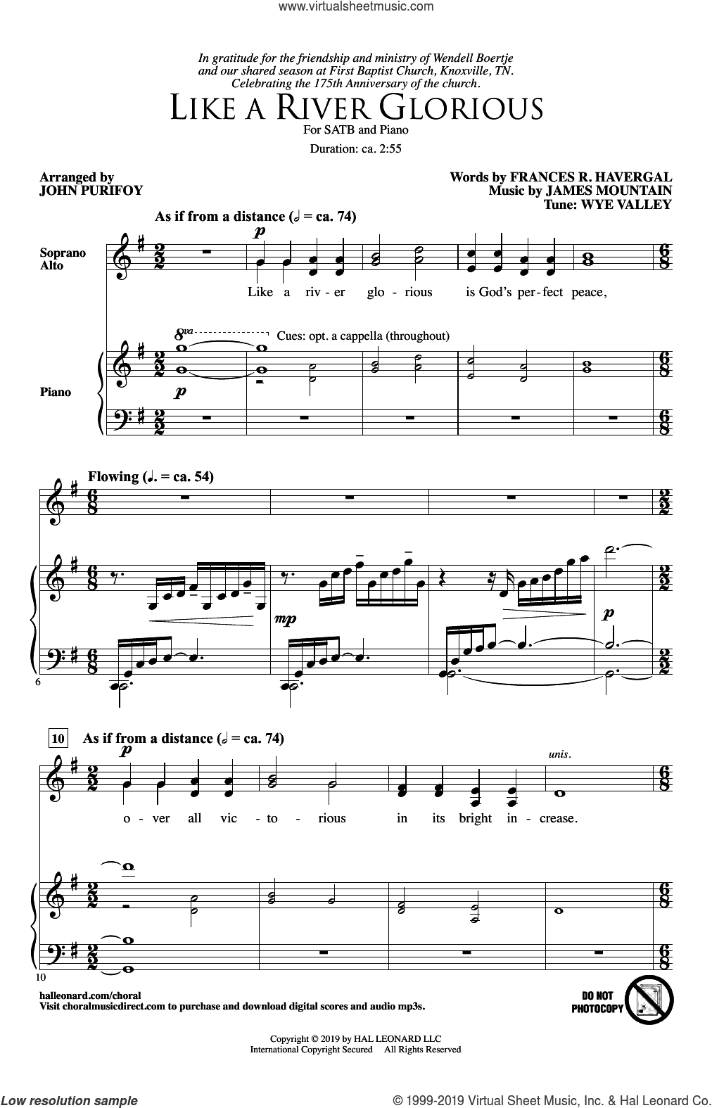 Like A River Glorious (arr. John Purifoy)