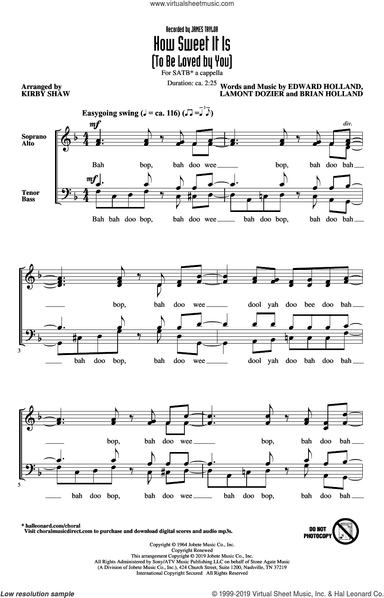 How Sweet It Is (To Be Loved By You) (arr. Kirby Shaw)