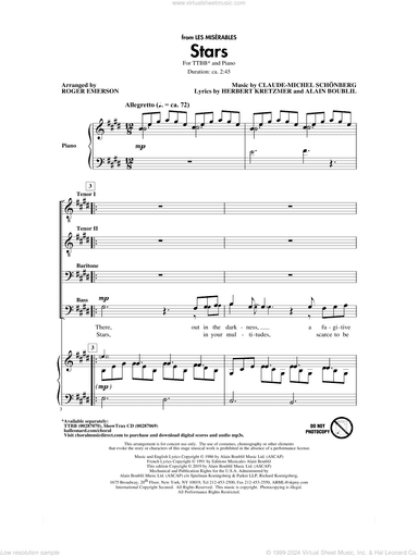 Stars (from Les Miserables) (arr. Roger Emerson)