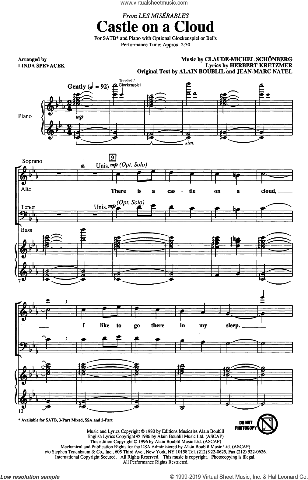 Castle On A Cloud (from Les Miserables) (arr. Linda Spevacek)