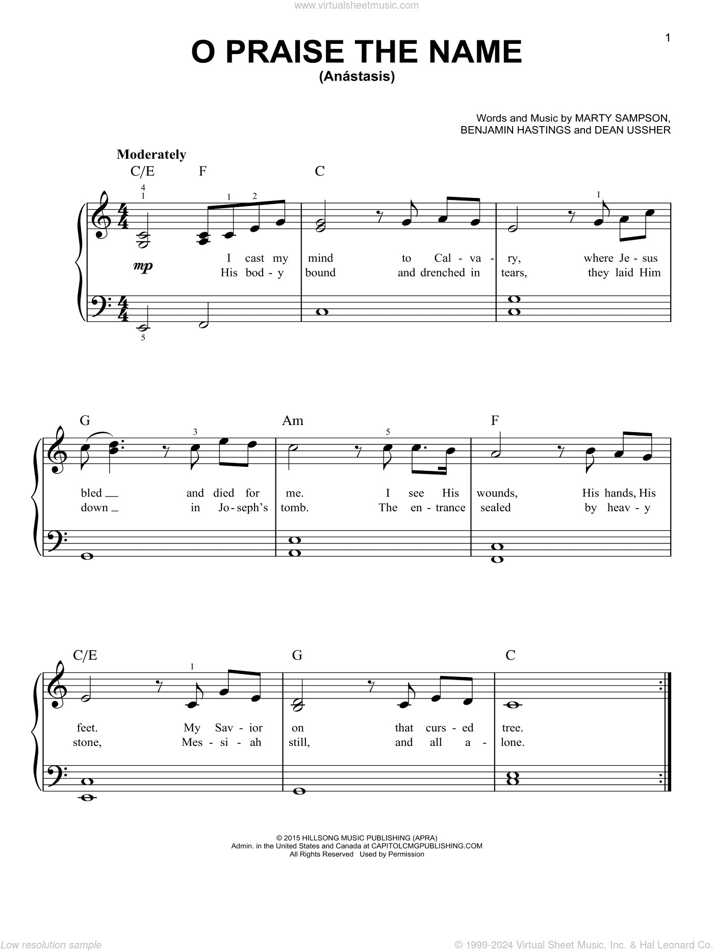 O Praise The Name (Anastasis), (easy)