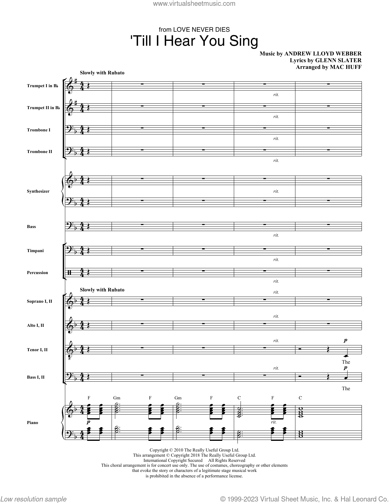 'Till I Hear You Sing (from Love Never Dies) (arr. Mac Huff)