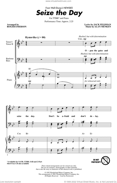 Seize The Day (from Newsies) (arr. Roger Emerson)