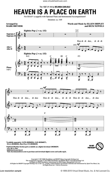 Heaven Is A Place On Earth (arr. Mark Brymer)