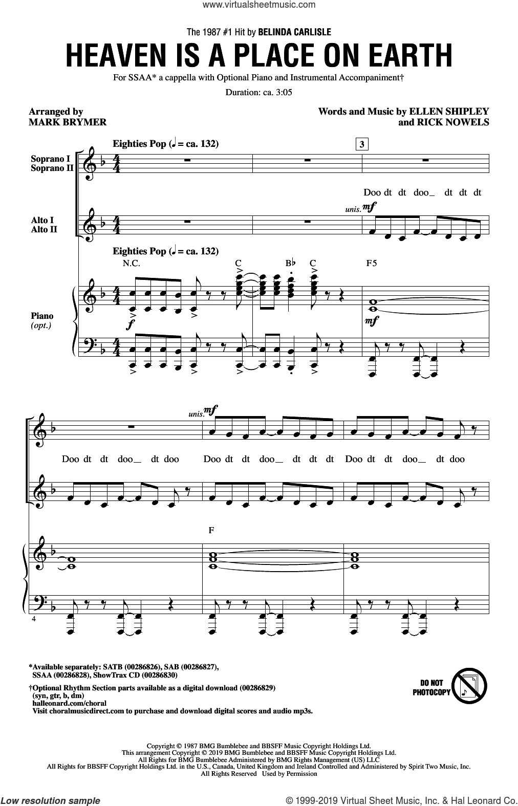 Heaven Is A Place On Earth (arr. Mark Brymer)