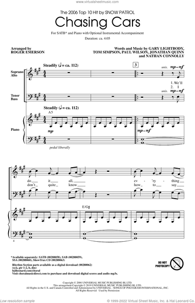Chasing Cars (arr. Roger Emerson)