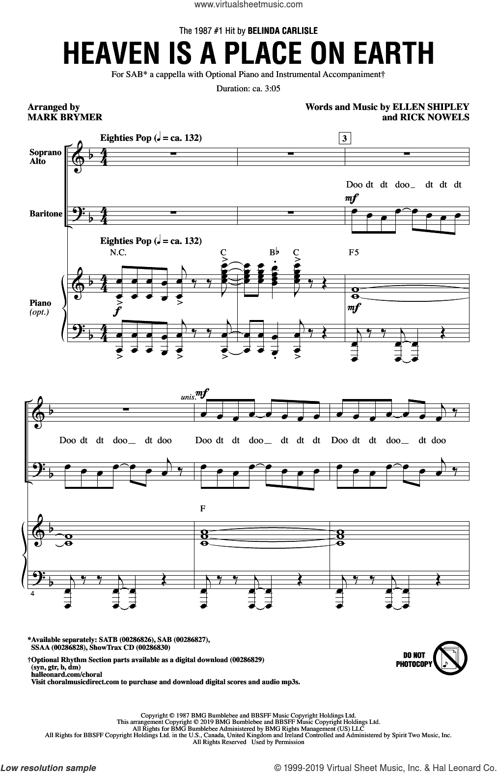 Heaven Is A Place On Earth (arr. Mark Brymer)
