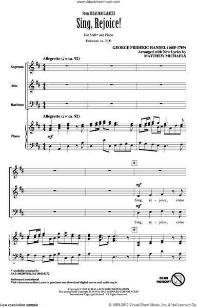 Sing, Rejoice! (from Judas Maccabaeus)