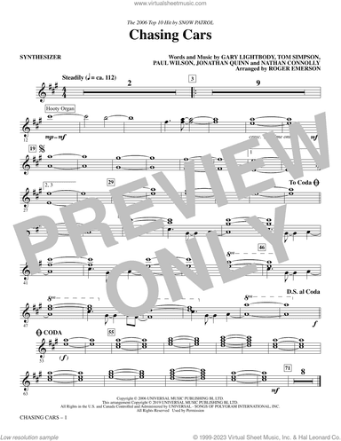 Chasing Cars (arr. Roger Emerson) (complete set of parts)
