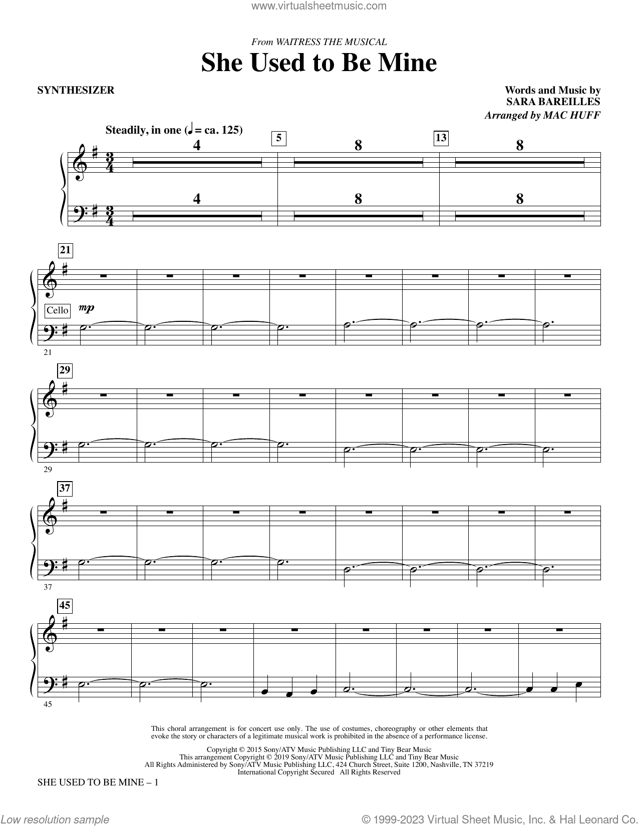 She Used To Be Mine (from Waitress the Musical) (arr. Mac Huff)