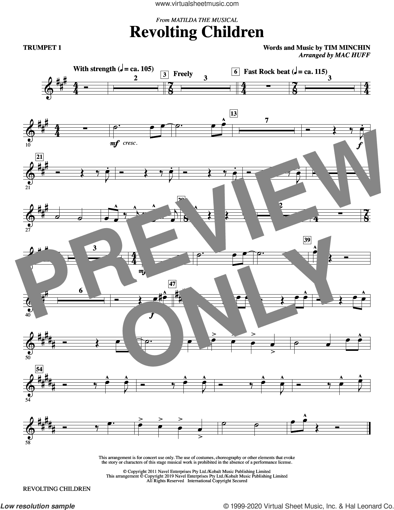 Revolting Children (from Matilda: The Musical) (arr. Mac Huff)