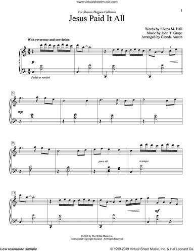 Jesus Paid It All (arr. Glenda Austin)