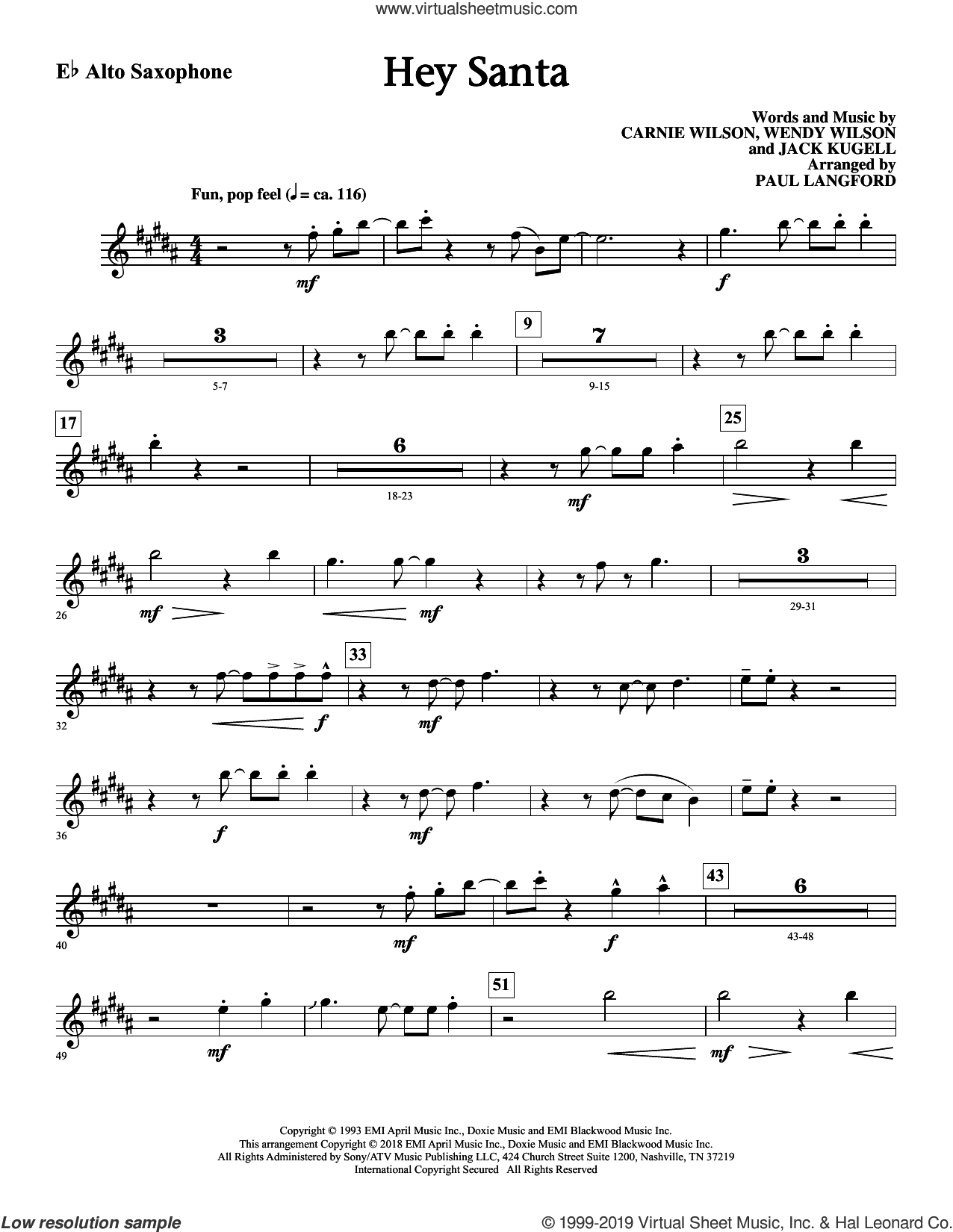 Hey Santa (arr. Paul Langford) (complete set of parts)