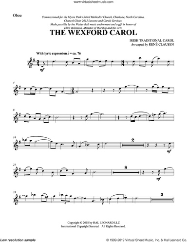 The Wexford Carol (arr. Rene Clausen) (complete set of parts)