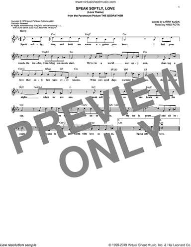 Speak Softly, Love (Love Theme)