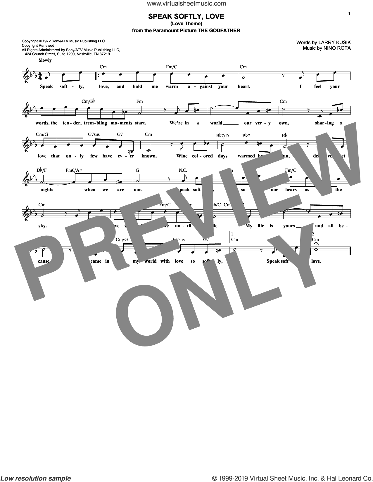 Speak Softly, Love (Love Theme)