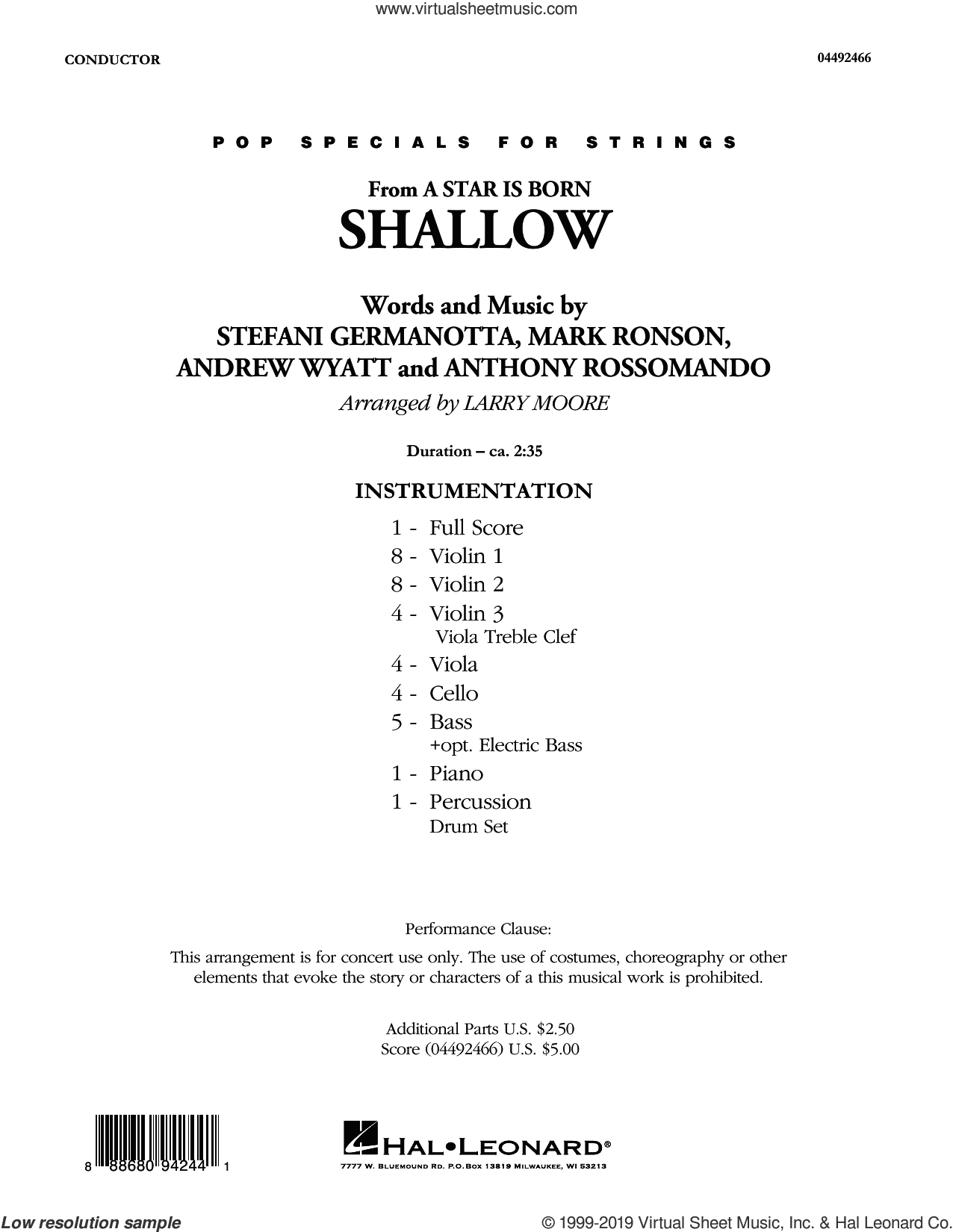 Shallow (from A Star Is Born) (arr. Larry Moore)