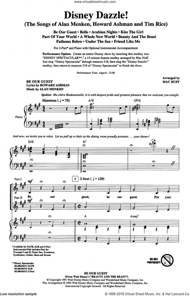 Disney Dazzle! (The Songs of Alan Menken, Howard Ashman and Tim Rice) (Medley)