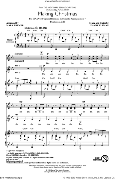 Making Christmas (from The Nightmare Before Christmas) (arr. Mark Brymer)