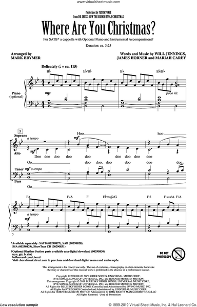 Where Are You Christmas? (from How The Grinch Stole Christmas) (arr. Mark Brymer)