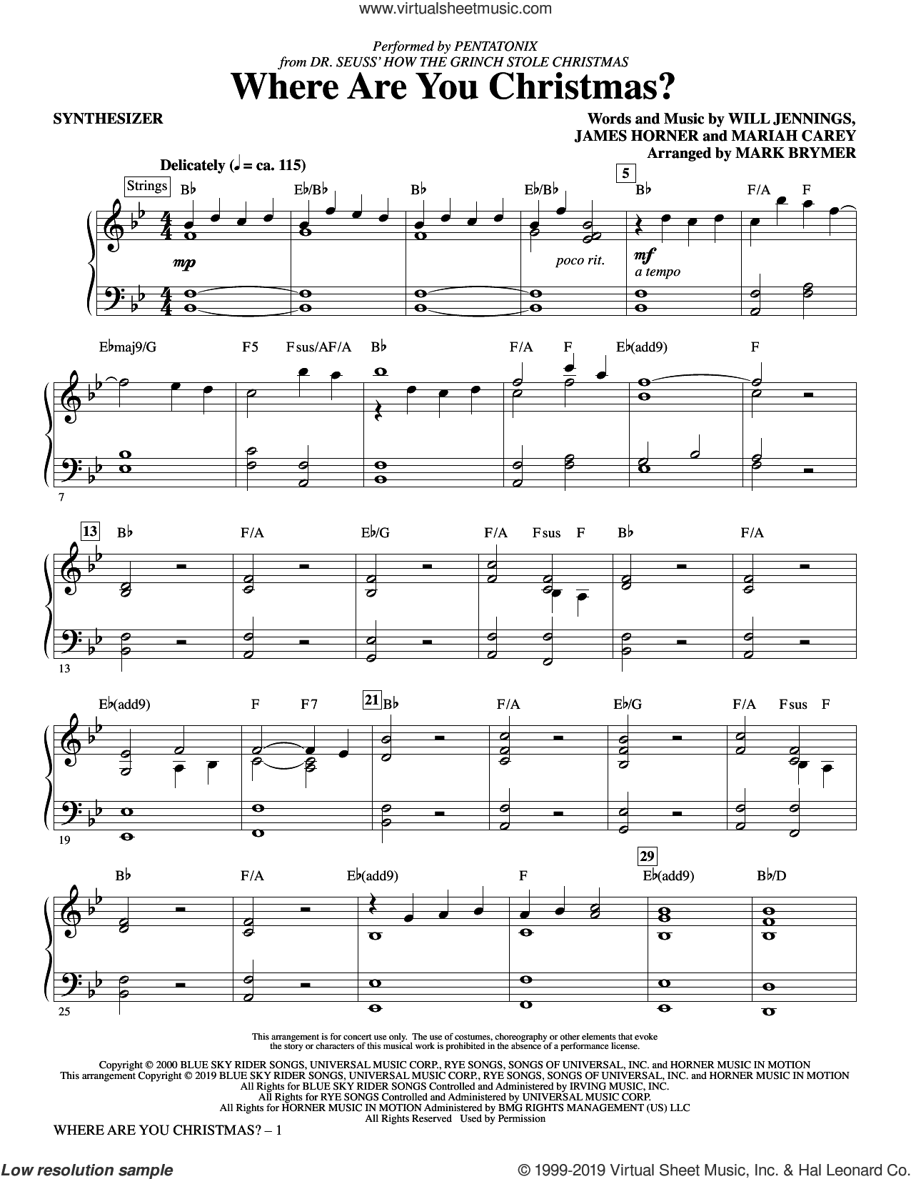 Where Are You Christmas? (from How The Grinch Stole Christmas) (arr. Mark Brymer)