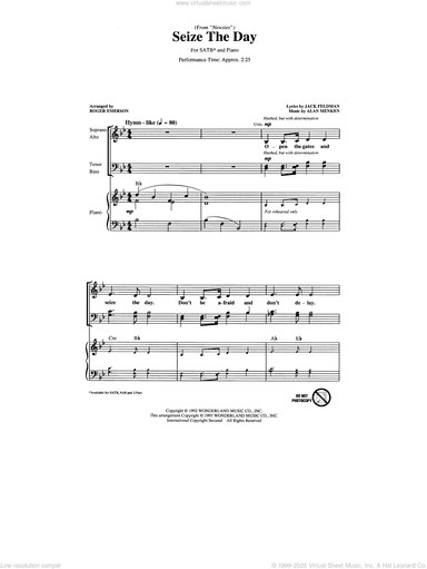 Seize The Day (from Newsies) (arr. Roger Emerson)