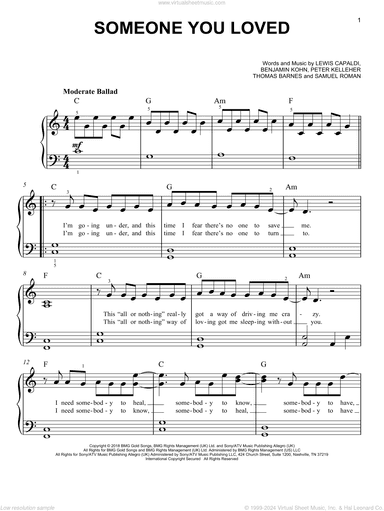 Someone You Loved, (beginner)