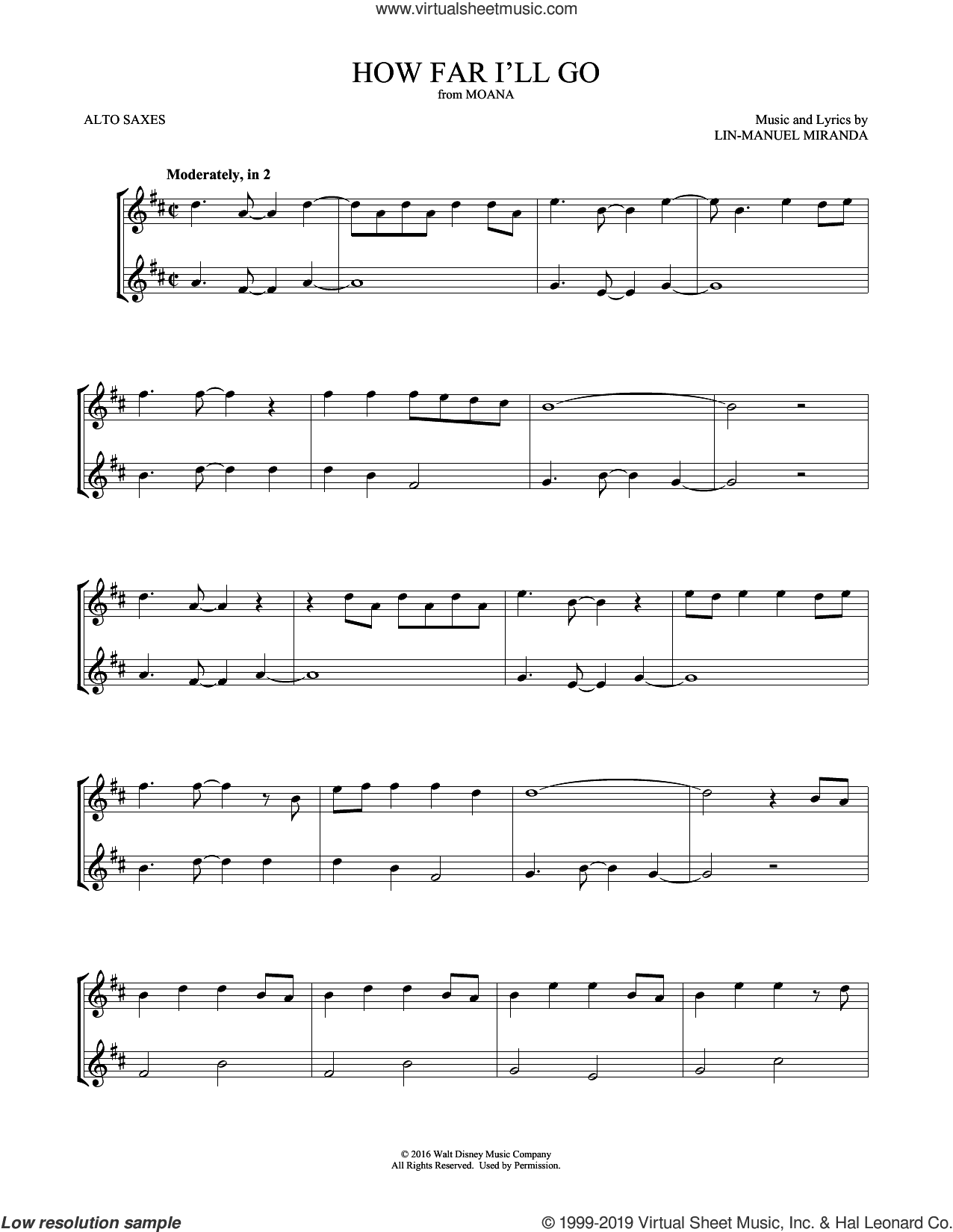 How Far I'll Go (from Moana) (arr. Mark Phillips)