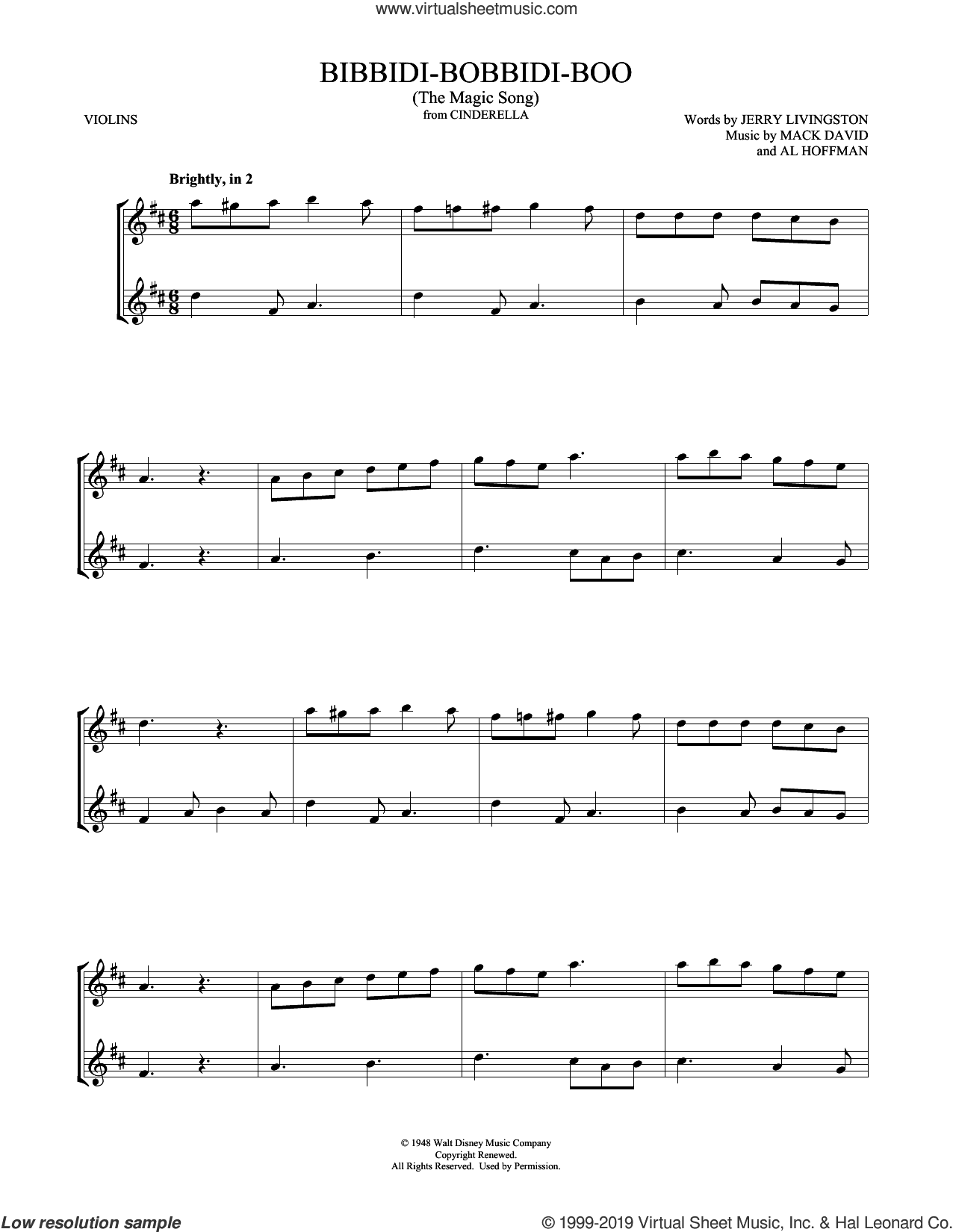 Bibbidi-Bobbidi-Boo (The Magic Song) (from Cinderella) (arr. Mark Phillips)