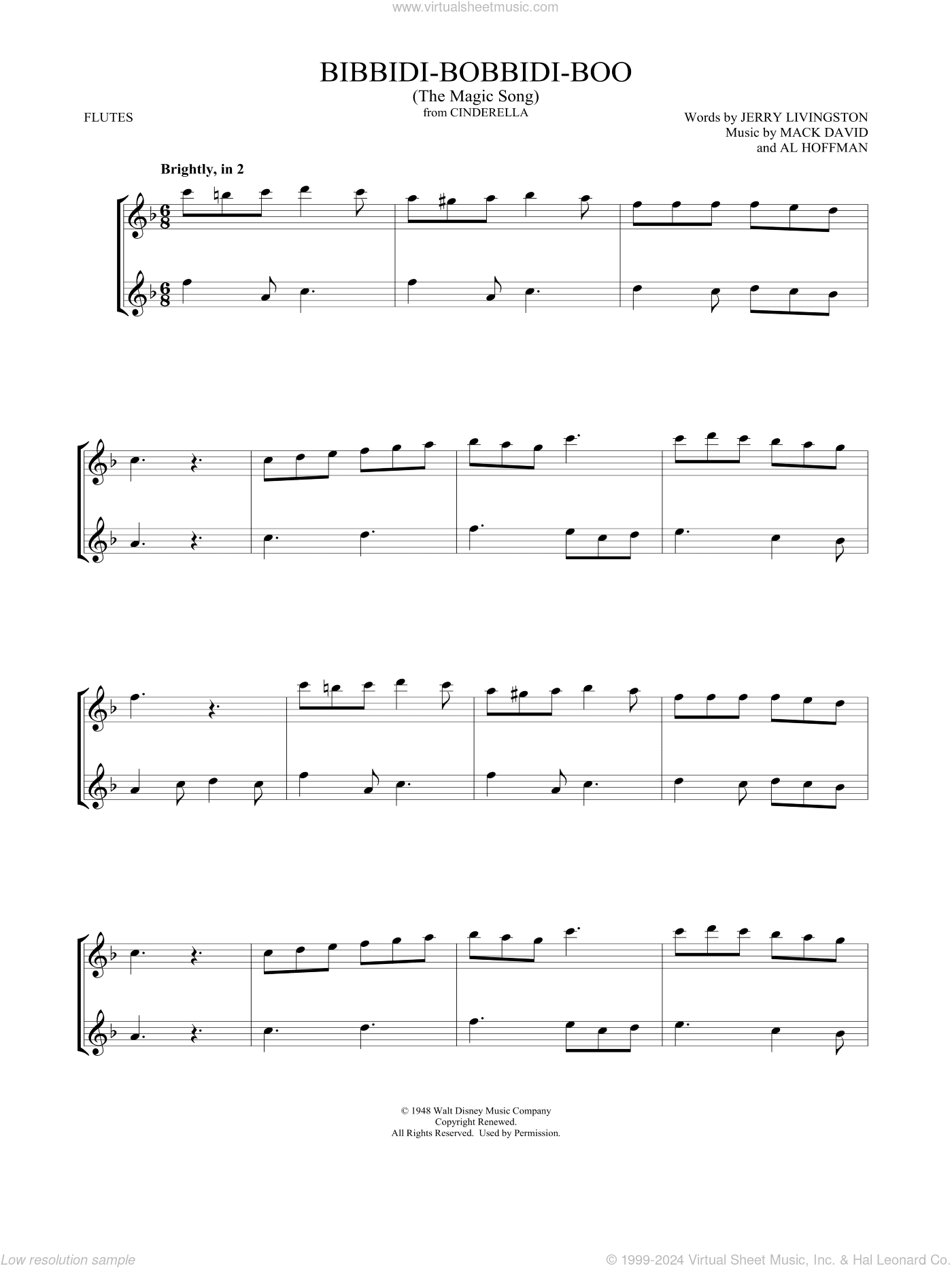 Bibbidi-Bobbidi-Boo (The Magic Song) (from Cinderella) (arr. Mark Phillips)