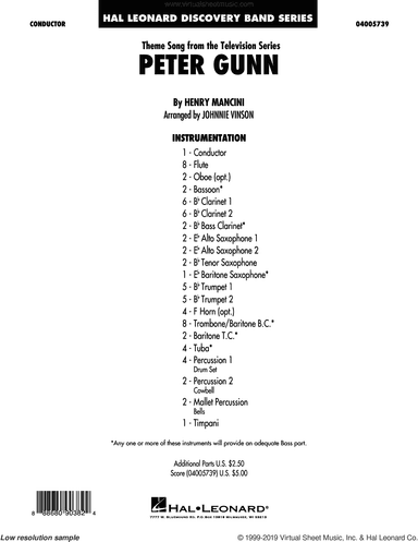 Peter Gunn (arr. Johnnie Vinson) (COMPLETE)
