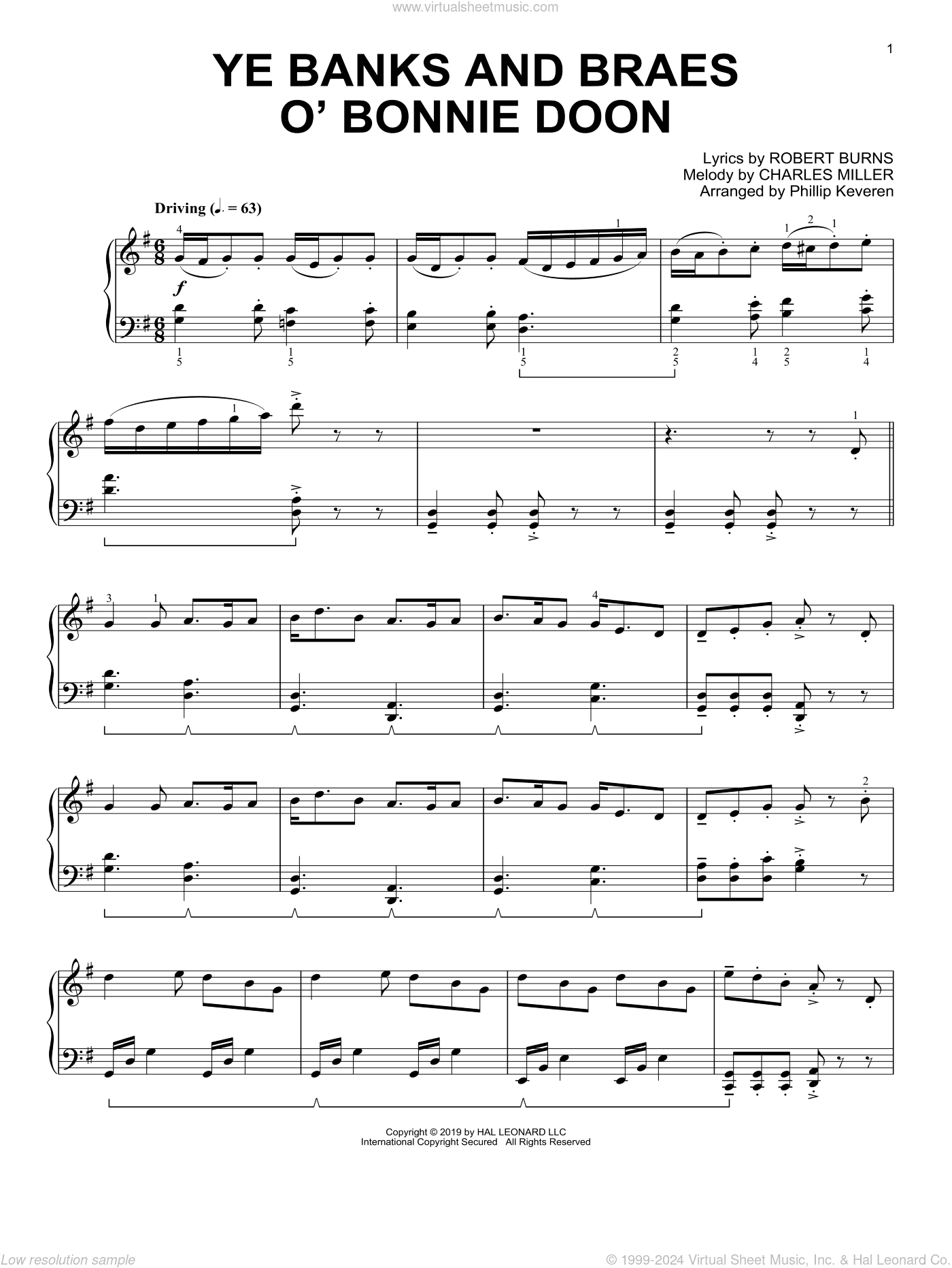 Ye Banks And Braes O' Bonnie Doon (arr. Phillip Keveren)