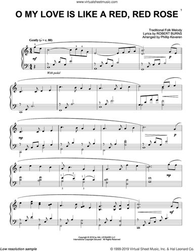 O My Love Is Like A Red, Red Rose (arr. Phillip Keveren)