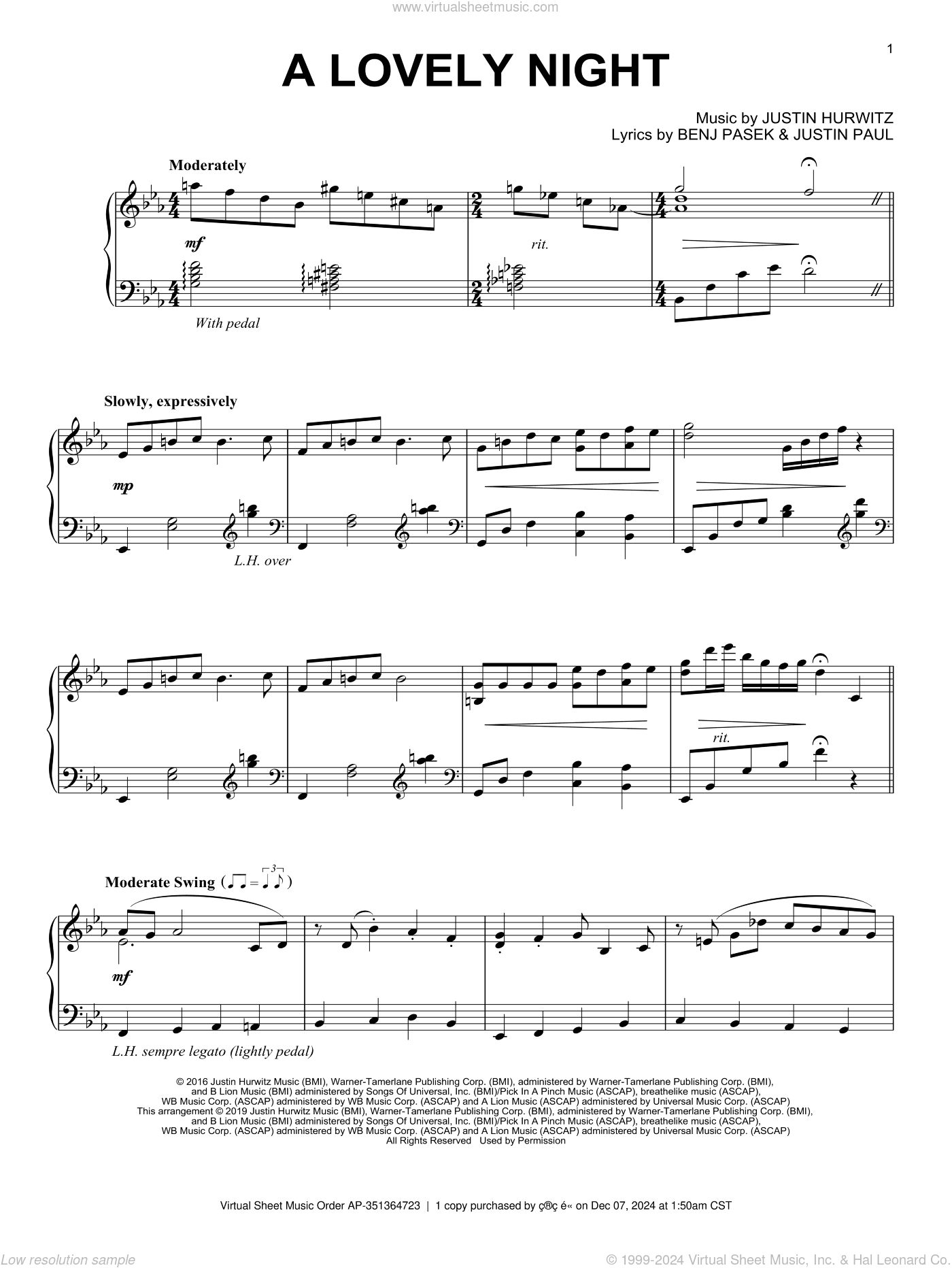 A Lovely Night (from La La Land)