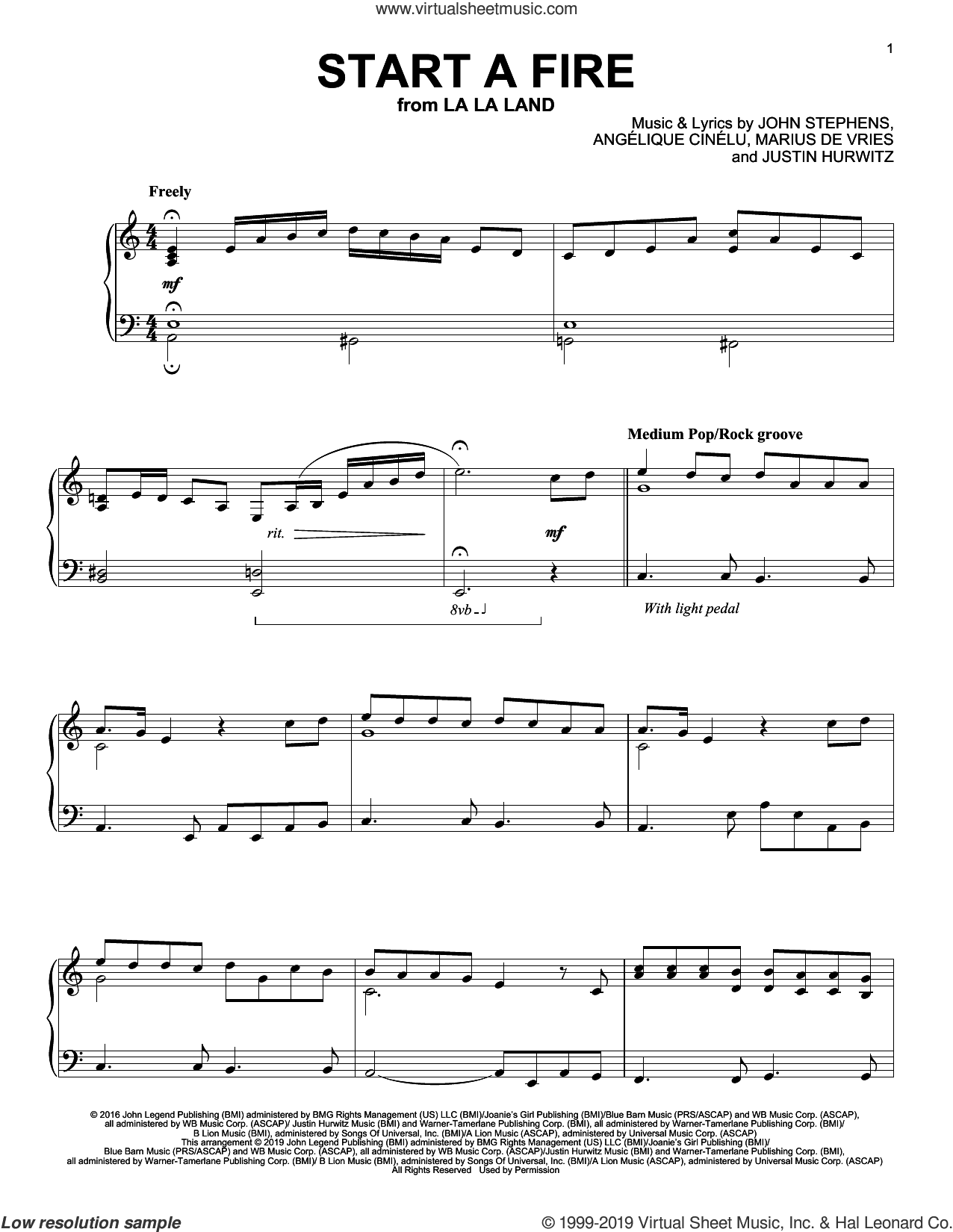 Start A Fire (from La La Land)